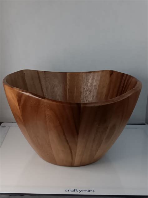 Lipper International 1174 Large Acacia Wave Salad Bowl EBay