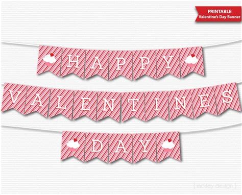 Printable Happy Valentines Day Banner Instant Download DIY