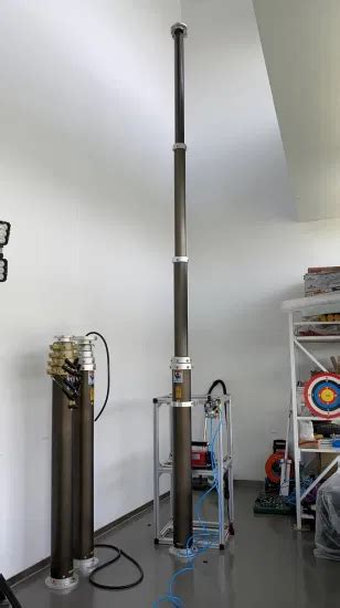 Non Lockable Pneumatic Telescopic Mast M Height Kg Payloads For