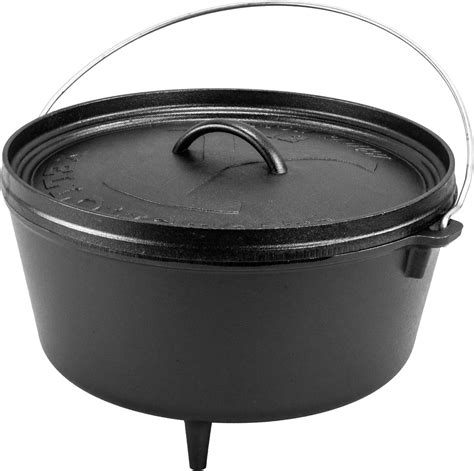 Lodge Seasoned Cast Iron Deep Camp Dutch Oven Camp Dutch Oven Lid Lifter Home