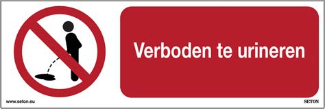 Horizontale Verbodsborden En Stickers Verboden Te Urineren Seton