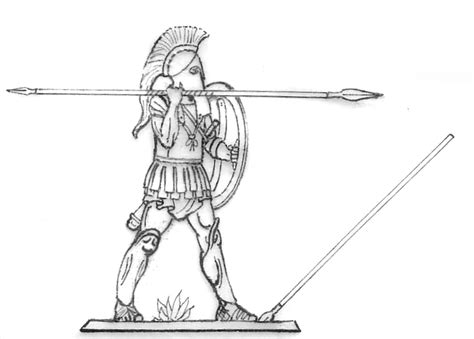 Schmalkalder Zinnfiguren Hoplite Vorgehend