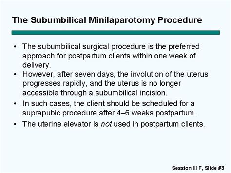 Tubal Ligation Female Sterilization Session Iiif The Subumbilical