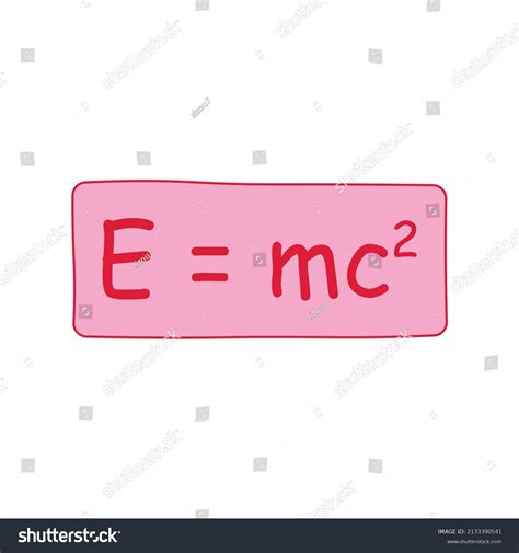 Mass Enegry Equivalence Formula Physics Stock Vector Royalty Free