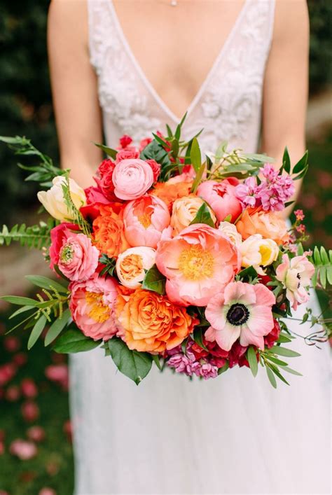 Orange And Pink Wedding Orange Wedding Flowers Blush Flowers Coral