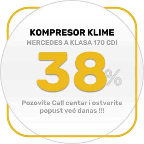 Kompresor Klime Mercedes A 170 Cdi Akcijska Cena Lefindes