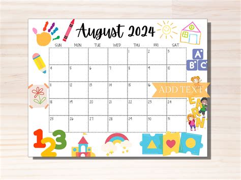 Editable School Calendar 2024 2025 From July To June Printable Kids