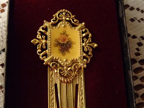 Vintage Gold Bookmark Filigree And Floral Bookmark Etsy Vintage