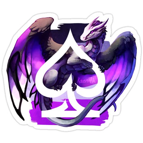 Asexual Pride Dragon Stickers By Kaenith Redbubble