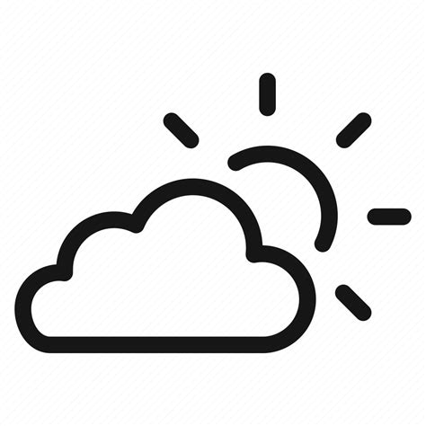 Cloud Cloudy Forecast Partly Sun Sunny Weather Icon Download On