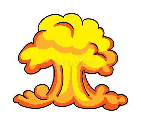 Doodle Cartoon Of An Atomic Bomb Explosion Stock Vector Illustration