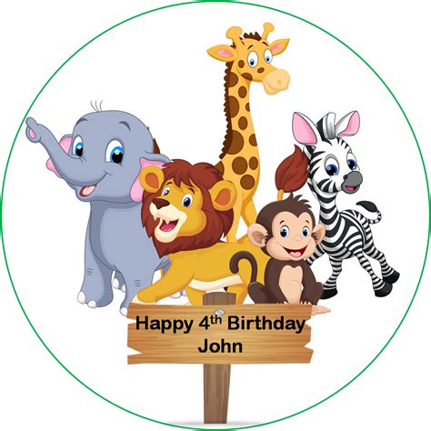 Safari Cake Topper Png