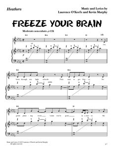 Heathers the Musical - 'Freeze Your Brain' (Sheet Music) | Concord ...