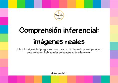 Comprensi N Inferencial Im Genes Reales Fonografia