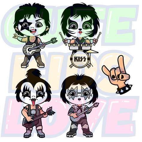 Kiss Band Clipart Kiss Army Clipart Cute Kids Friends - Etsy UK