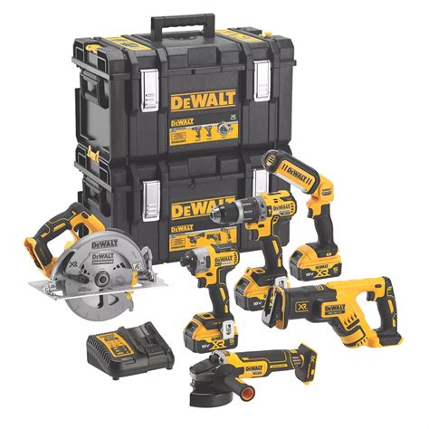 DeWalt DCK623P3 GB 18V 3 X 5Ah Li Ion XR Brushless Cordless 6 Piece Kit