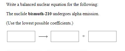 Answered Write A Balanced Nuclear Equation For Bartleby