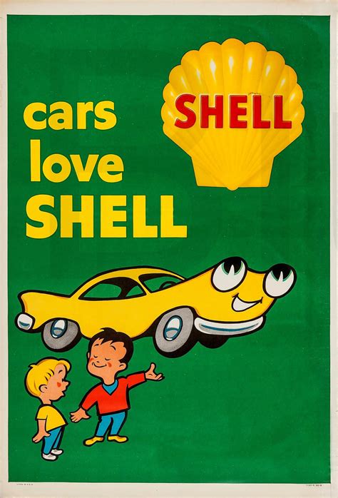 1960s Shell Gasoline Advertising Poster 13x19 Photo Etsy Vintage Ads Old Advertisements