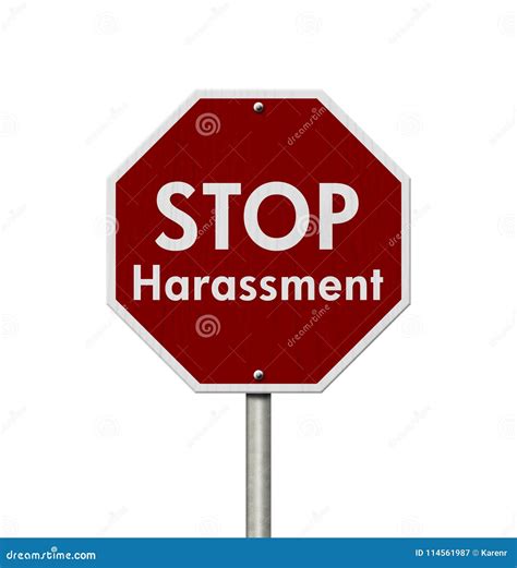 Stopping Harassment Sign on White Stock Image - Image of workplace ...