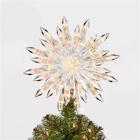 Light Acrylic Starburst Tree Topper Best Target Christmas Decorations