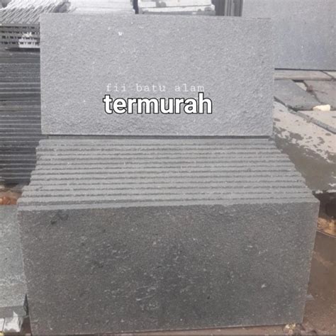 Jual Batu Alam Andesit Bakar X Tebal Cm Shopee Indonesia