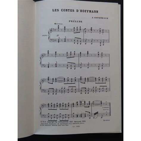 Offenbach Jacques Les Contes Dhoffmann Opera Singer Piano Ebay