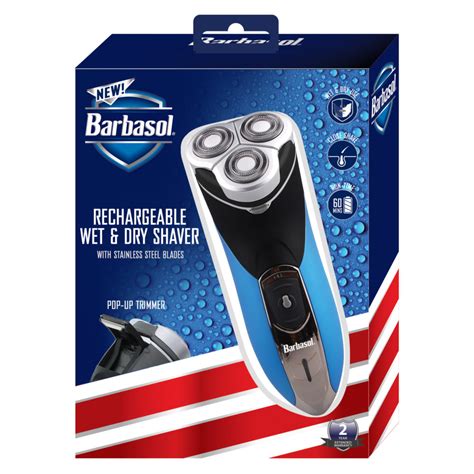 Rechargeable Wet and Dry Shaver With Stainless-Steel Blades – Barbasol