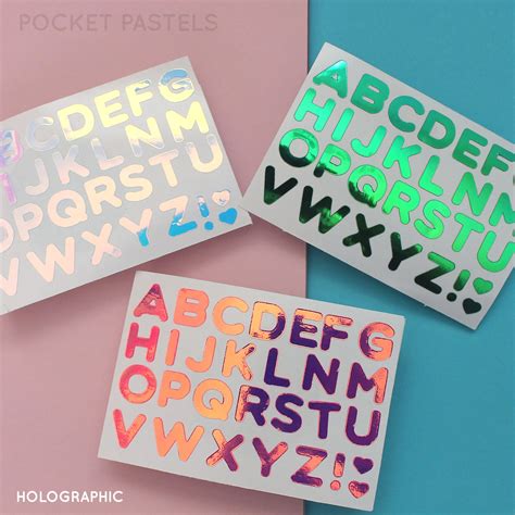 Alphabet Letters Vinyl Sticker Sheets Etsy