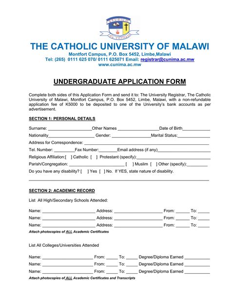 Central University Of Technology 2014 Application Forms 1