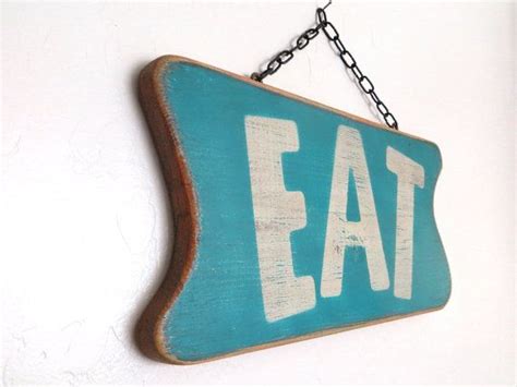 Eat Sign Wooden Eat Sign Kitchen Wall Decor Kitchen by DesertGrain Eat ...