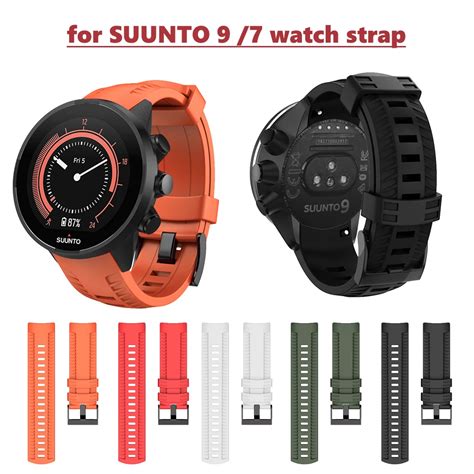 24mm miękkie silikonowy zegarek pasek dla SUUNTO7 9 Baro wymiana paska