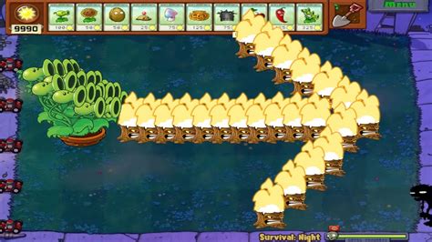 Plants Vs Zombies Minigames Zombotany Threepeater Fire Vs All