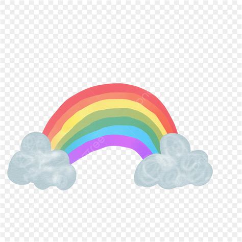 Animated Rainbow With Clouds