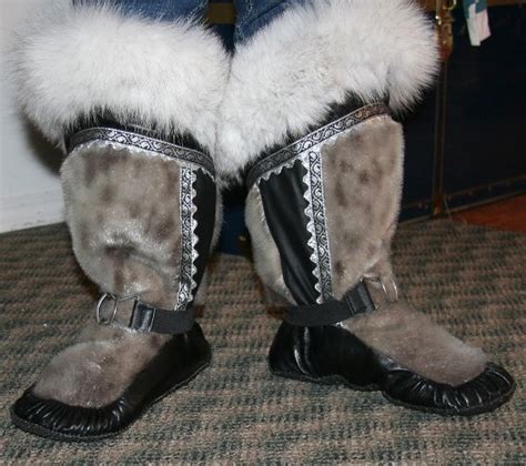 Inuit Made Sealskin Kamiks By Bernadette Niviatsiak Fur Boots Boots