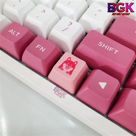 Keycap Lẻ Chủ Đề Nhật Bản OEM profile in dye sub Màu Hồng Nut Phím Cơ