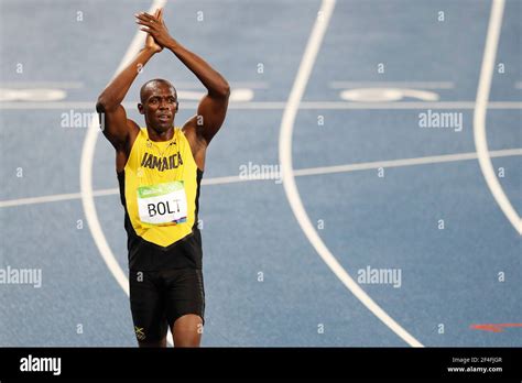 Usain Bolt Of Jamaica Wins Gold Medal M Sprint Race Track And Field