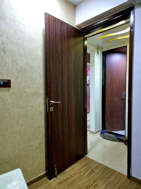 Brown Decorative Wooden Laminate Door For Home Size Dimension 7x3 Ft