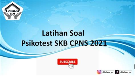 Bocoran Soal Psikotest Skb Cpns 2021 Youtube