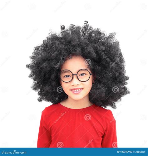 Smiling afro Chinese girl stock image. Image of cheerful - 128317923