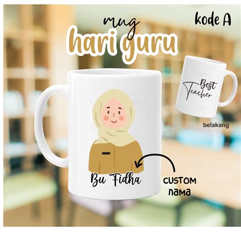 Jual Diviline Mug Hari Guru Hadiah Gelas Kado Karakter Teacher T Box