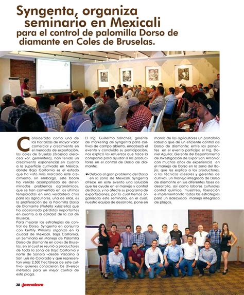 Syngenta Organiza Seminario En Mexicali Para El Control De Palomilla