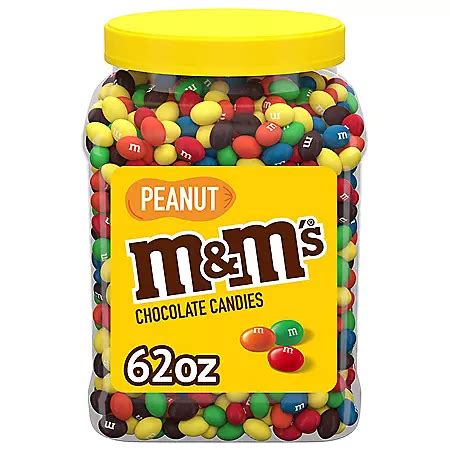 M&M'S Peanut Milk Chocolate Candy Bulk Jar (62 oz.) - Sam's Club