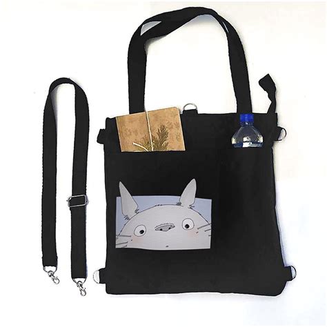 Mochila Ecobag Sacola Totoro Fofo Cor Preta Shopee Brasil