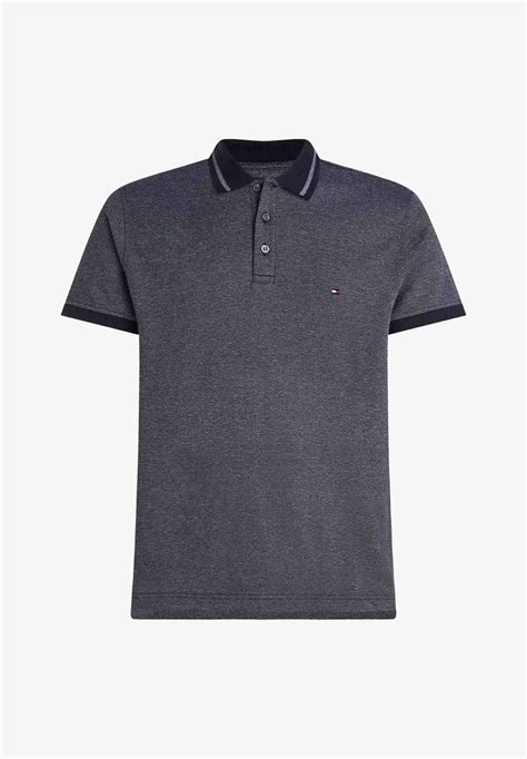 Tommy Hilfiger Pretwist Mouline Tip Poloshirt White Des Sky Blau