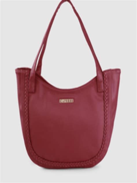 Buy Caprese Burgundy Solid Shoulder Bag Handbags For Women 10948722 Myntra