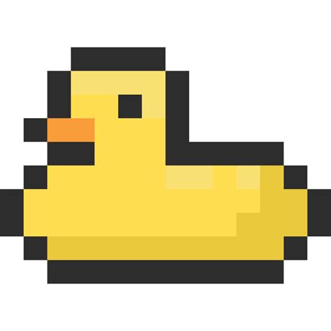 Pixel art yellow rubber duck icon 31760784 PNG