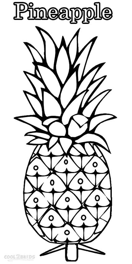 Printable Pineapple Coloring Pages For Kids | Cool2bKids