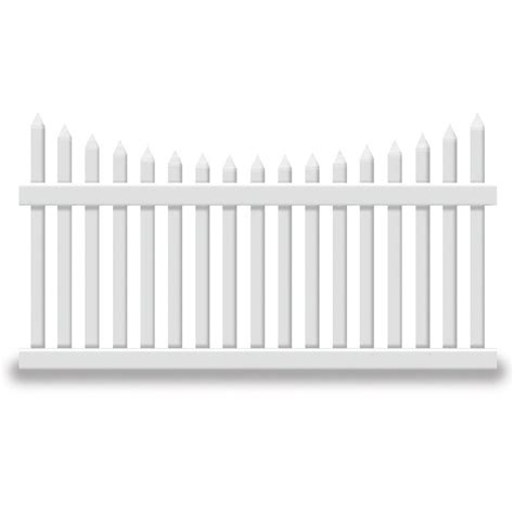 Weatherables Hampshire Ft H X Ft W White Vinyl Picket Fence Panel