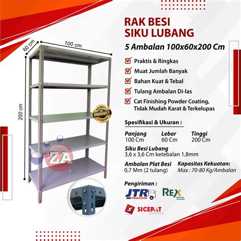 Jual Rak Besi Siku Lubang Serbaguna Gudang X X Cm Ambalan