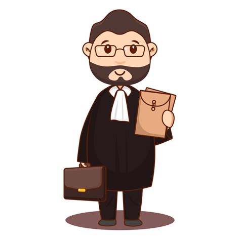 Male Cute Lawyer Character In Court 26960350 Png